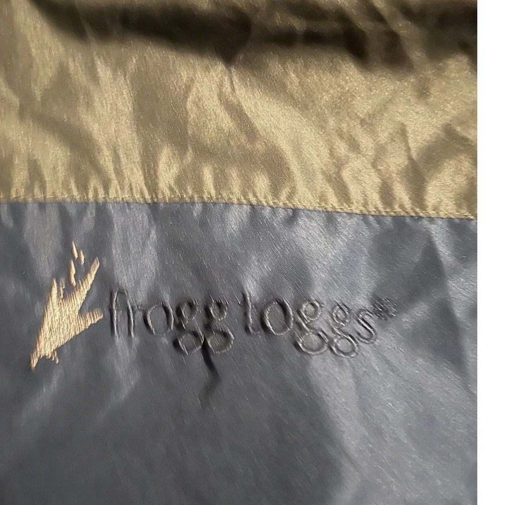 Frogg Toggs Mens Blue Grey Full Zip Hooded Rain Jacket Windbreaker RT62141-722